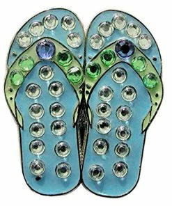 Navika Swarovski Crystal Flipflop Blue Marker