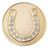 Navika Swarovski Crystal Horseshoe Gold Marker