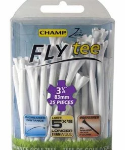 CHAMP Fly Tees 25 Pack 3.25 Inches White