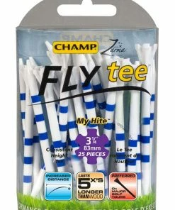CHAMP FLYtee MyHite 25 Pack 3.25 Inches White/Blue