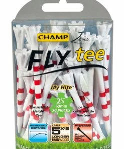 CHAMP FLYtee MyHite 30 Pack 2.75 Inches White/Red