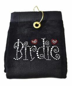 Navika Bling Birdie Golf Towel Black
