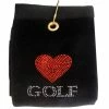Navika Bling Heart Golf Towel Black -Training Aids Store twl nav20heart20golf20black 1 82029.1667494483