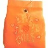 Navika Bling Live Love Golf Towel Orange