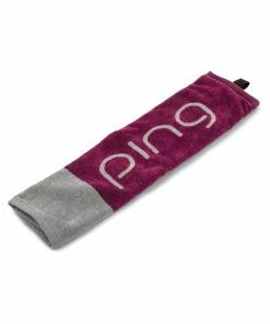 Ping Ladies Trifold Towel - Garnet/Grey