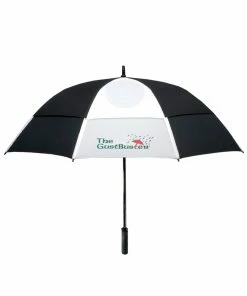 GustBuster Pro Series Gold Umbrella 62 Inch Black/White